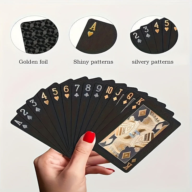 1 set of waterproof and flexible black poker card holders - durable plastic tabletop gaming card holders, high marking polymer, suitable for parties, family entertainment, and holiday gifts