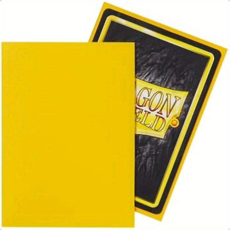 Dragon Shield Standard Size Sleeves Matte Yellow 100CT - Card Sleeves are Smooth and Tough - Compatible with Yugioh and Magic The Gathering Card Sleeves MTG TCG OCG