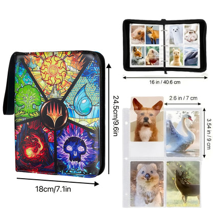 Collectible Card Sleeves, 9 Pocket Premium 900 Double-Sided PU Card Binder, a Card Album for Storing MTG, TCG, Sports Cards, And Game Cards.