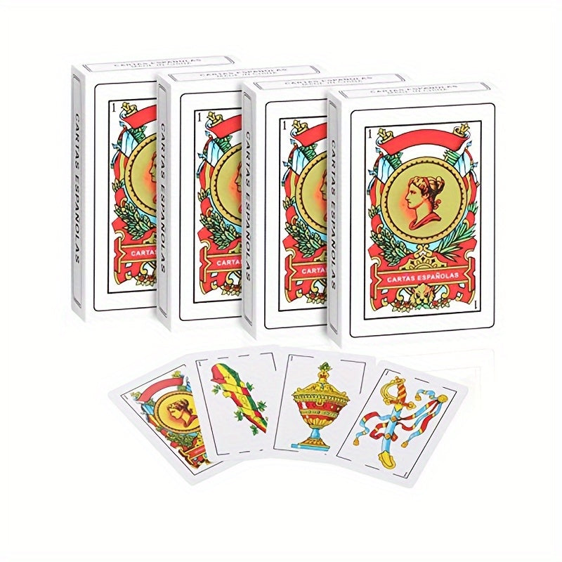 Authentic Spanish Playing Cards - Classic Baraja De Navidad Design, Paper Material, Ideal for Christmas, Puerto Rican & Mexican Styles