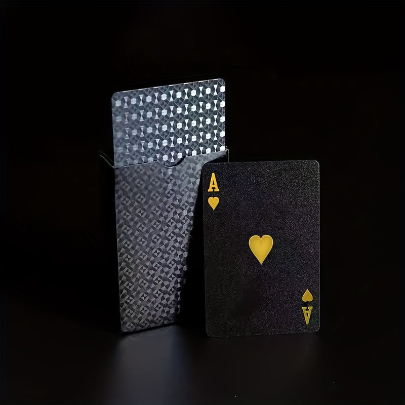 Two Sets of Waterproof Playing Cards, Ideal for Poker Games During Family Gatherings.