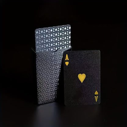 Two Sets of Waterproof Playing Cards, Ideal for Poker Games During Family Gatherings.